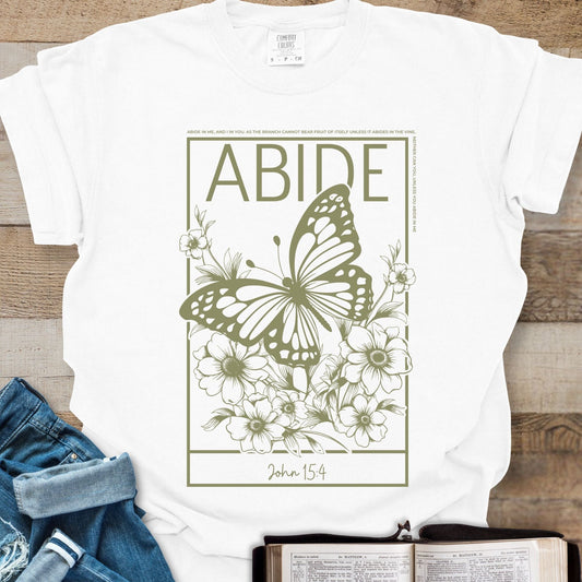 Abide Butterfly - Tee