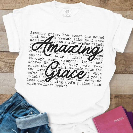 Amazing Grace Lyrics - Tee