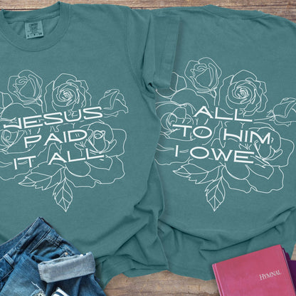 Jesus Paid It All Flower - Tee