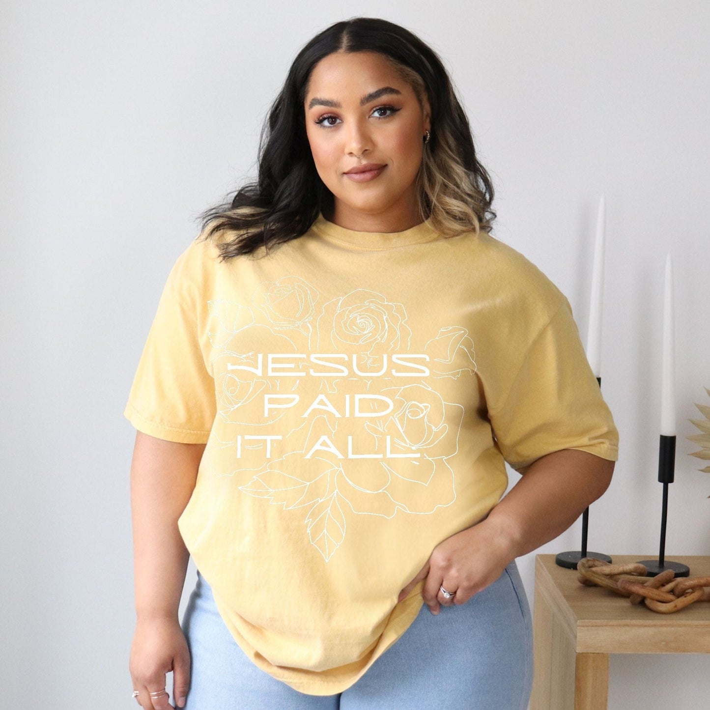 Jesus Paid It All Flower - Tee