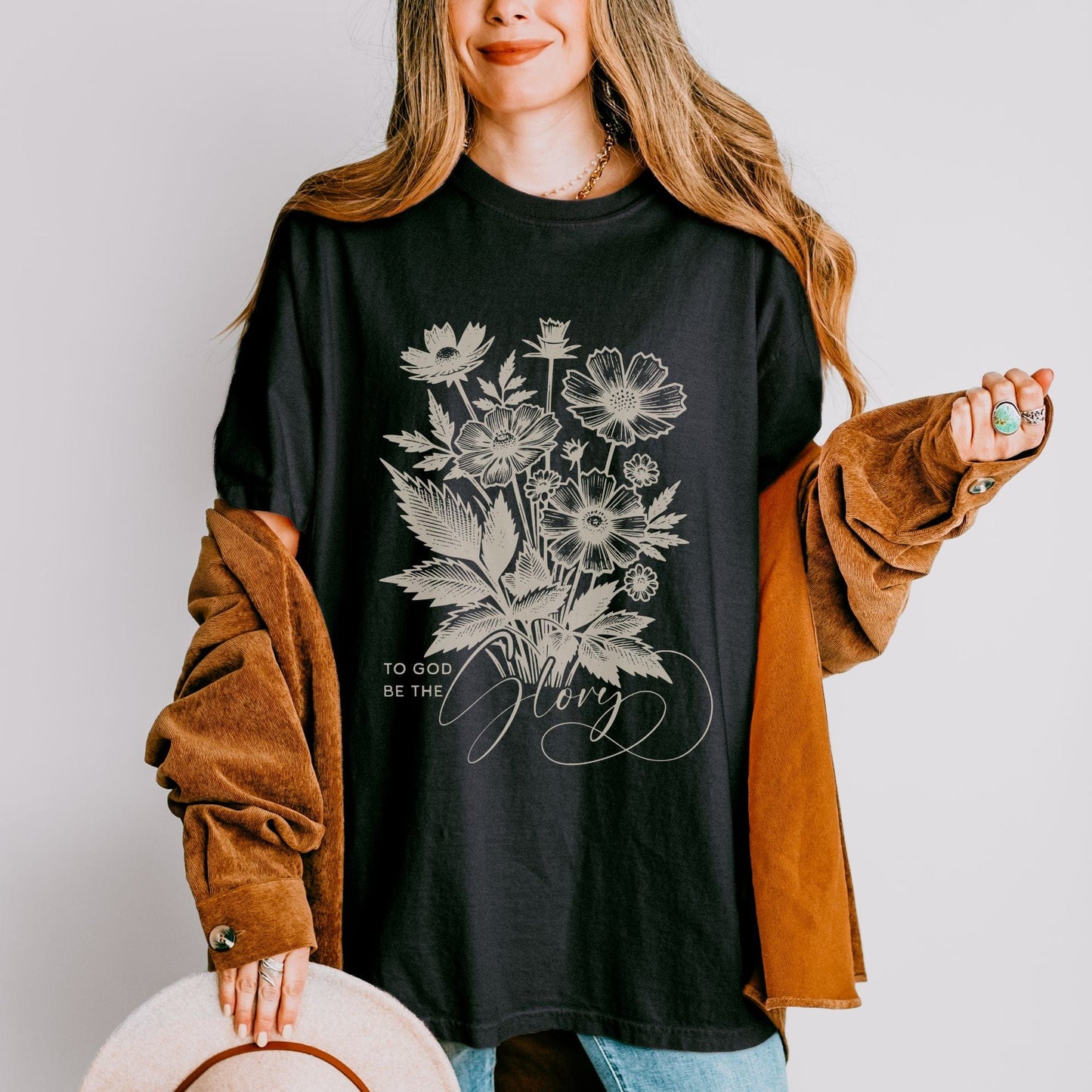 To God Be the Glory Flower - Tee