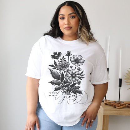 To God Be the Glory Flower - Tee